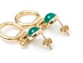 14K And Green Chalcedony Door Knocker Earrings
