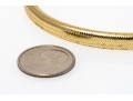 14k Yellow Gold Very Light Delicately Spun Gold Slip On Bangle Bracelet