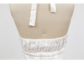 Diane Von Furstenburg Lovely White Linen Embroidered Halter Dress, Size M