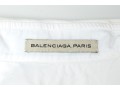 Balenciaga, Paris Edgy White Cotton Zip Front Collared Shirt, Size 38