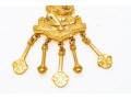 Impressive Bold Gold Tone Ganesh Motif Bib Necklace