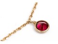 14K Chain Necklace With Colorful Stationed Stones