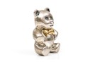 Tiffany & Co. Sterling And 18K Charming Teddy Bear Brooch
