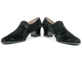 Salvatore Ferragamo Handsome Black Suede Loafer, Size 10B