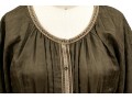 Diane Von Furstenburg Lovely Green Silk Embroidered Trim Dress, Size 4