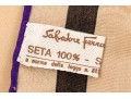 Salvatore Ferragamo Striking Vintage Logo Striped Silk Scarf