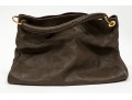 Louis Vuitton Beautiful Brown Taupe Embossed Leather Hobo Bag