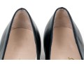 Salvatore Ferragamo Classic Blue Leather Pumps, Size 10B