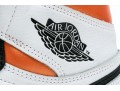 Nike Discernable Leather High Top Air Jordans, Black, White And Orange, Size 11
