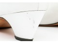 Salvatore Ferragamo Striking White Leather Embellished Pumps, Size 10B