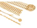 Pair Of Fabulous Vintage 1970's Gold Tone Metal Link Belts