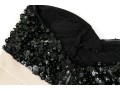 Hervé Léger Elegant Black And Ivory Bedazzled Strapless Sheath Dress, Size XS