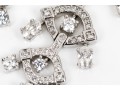 Shimmering Sterling And White Zirconia Chandelier Earrings