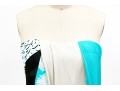 Diane Von Furstenburg Fun Vertical Striped Strapless Silk Baby Doll Style Dress, Size 8