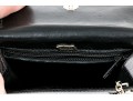 Judith Leiber Handsome Black Lizard Mini Purse/key Chain