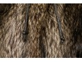The Tepper Collection NY Tannish Brown Raccoon Fur Hooded Zip Jacket