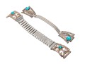 Lot Of Two Southwestern Sterling Silver Ended Expansion Style Watch Bands