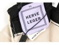 Hervé Léger Elegant Black And Ivory Bedazzled Strapless Sheath Dress, Size XS