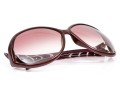 Roberto Cavalli Striking Burgundy Patterned Arm Acrylic Oversized Sunglasses