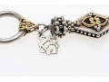 Elyse Ryan Beautiful 18k And Granulated Sterling Silver Lozenge Link Necklace