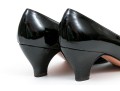 Salvatore Ferragamo Decorative Black Patent Leather Pump With Decorative Top, Size 40B