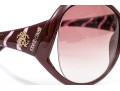 Roberto Cavalli Striking Burgundy Patterned Arm Acrylic Oversized Sunglasses