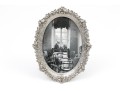 Framed On Madison Oval Silver Toned Flower Motif Frame, NIB