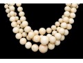 Lovely Lot Of Fwo Vintage Double Strands Of Graduated Coral Bead Necklaces