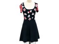 Valentino Red Fun Blue, Red And White Nautical Jumper Style Dress, Size S
