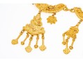 Impressive Bold Gold Tone Ganesh Motif Bib Necklace