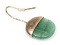 Sterling Aventurine And Blue Zirconia Earrings