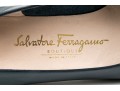 Salvatore Ferragamo Classic Blue Leather Pumps, Size 10B