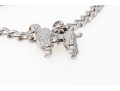 Sterling Silver Fun Poodle Motif Charm Bracelet