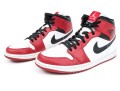 Nike Iconic Black, White And Burgundy Leather High Top Air Jordans, Size 11