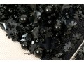 Hervé Léger Elegant Black And Ivory Bedazzled Strapless Sheath Dress, Size XS