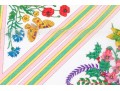 Gucci Vintage New Old Stock Floral Butterfly Cotton Neck Scarf, Green, With Packaging