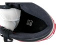 Nike Iconic Black, White And Burgundy Leather High Top Air Jordans, Size 11