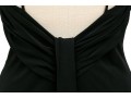Andrea Polizzi Elegant Black Gathered Floor Length Sleeveless Dress, Size 4