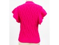 Robertson Rodeo Hot Pink Cable Knit Cap Sleeve Sweater, Size Medium
