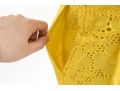 Nanette Lepore Adorable Yellow Cotton Eyelette Cap Sleeve Dress, Size 4