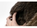 The Tepper Collection NY Tannish Brown Raccoon Fur Hooded Zip Jacket