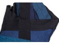 Hervé Léger Stunning Blue And Black One Shoulder Sheath Dress, Size XS