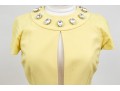 Modelo Giulietta Fabulous Short Sleeve Bedazzled Yellow Maxi Dress, Size 44