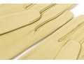 Hermès Paris New Vintage Unworn Yellowish Ivory Leather Gloves, Size 7