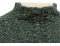 Oscar De La Renta Classic Grey Cable Knit Turtleneck Sweater, Size Small 
