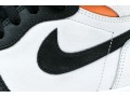 Nike Discernable Leather High Top Air Jordans, Black, White And Orange, Size 11