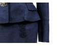 Blumarine Eye-catching Blue Wool And Cashmere Skirt Suit, Size 44 Italy (USA 8)
