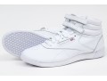 Reebok White Leather Classic Retro Velcro High Tops, Size 8