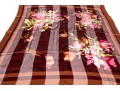 Valentino Lovely Burgundy And Coppper Floral Motif Silk Scarf