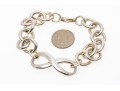 Tiffany & Co. Sterling Silver Handsome Infinity Link Center Polished Link Bracelet